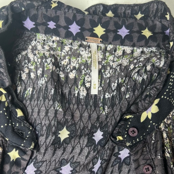 Free People RARE Feelings Tiered Maxi Boho Whimsigoth Dress Multicolor Size M - Picture 10 of 16